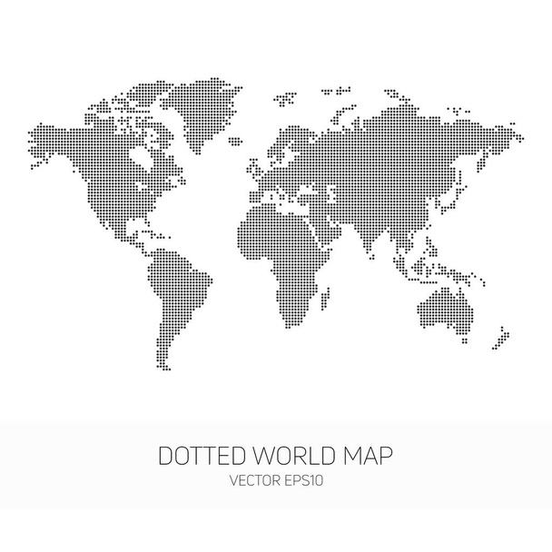 Gepunktete Weltkarte. - Vektor, Bild