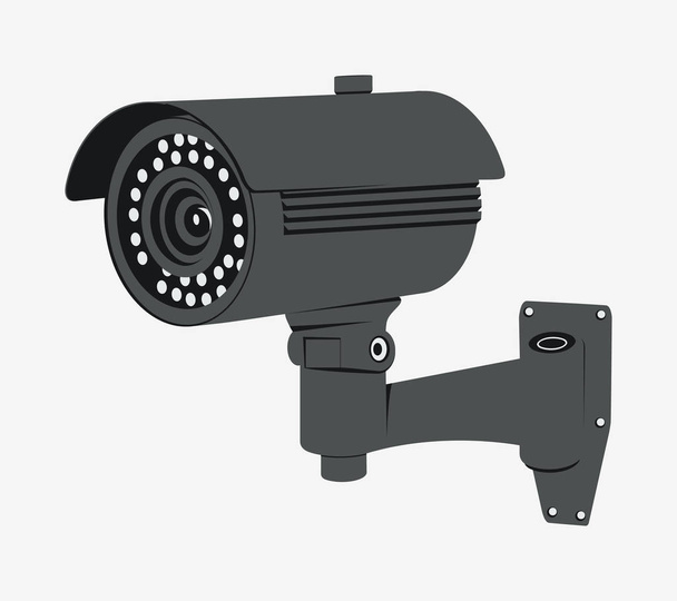 Φωτογραφική μηχανή CCTV. Σύστημα επιτήρησης ασφαλείας. Διάνυσμα απομονωμένη εικονογράφηση - Διάνυσμα, εικόνα