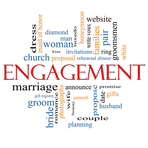 Engagement Word Cloud Concept - Photo, Image