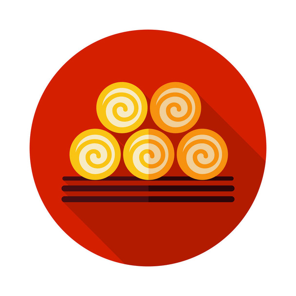 Icono de pacas de heno redondo
 - Vector, imagen