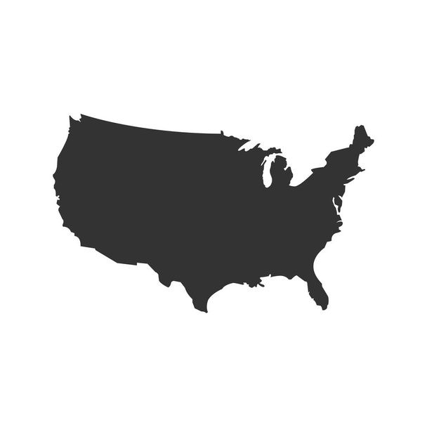карта США на пустом фоне
 - Вектор,изображение