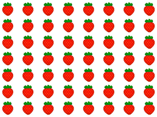 A sok finom édes eper csodálatos világos háttér - Vektor, kép