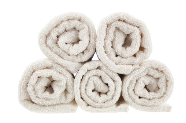Montón de toallas blancas - Foto, imagen