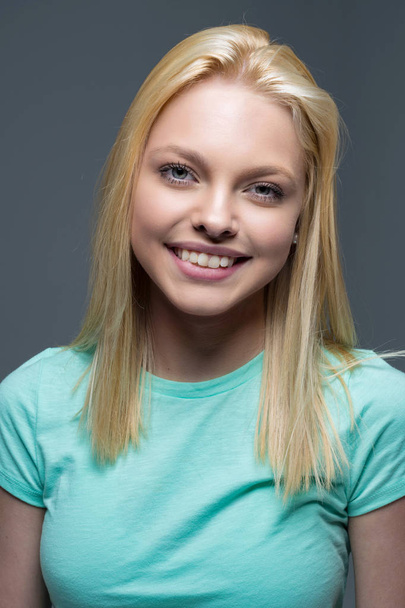 Caucasian teen girl modeling in a portrait session - Photo, Image