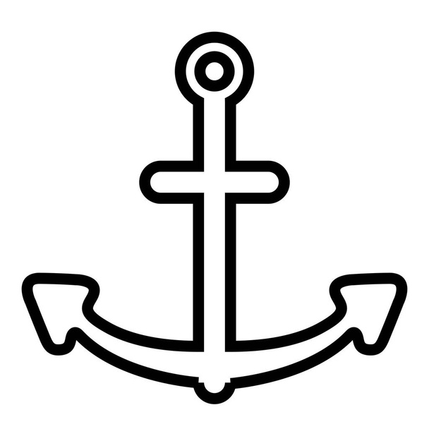 Isoalted anchor icon - Vektör, Görsel