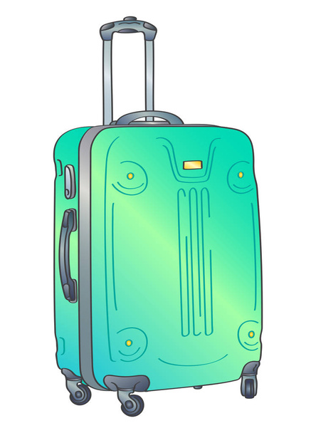 Suitcase with telescopic handle  - Vector, Image
