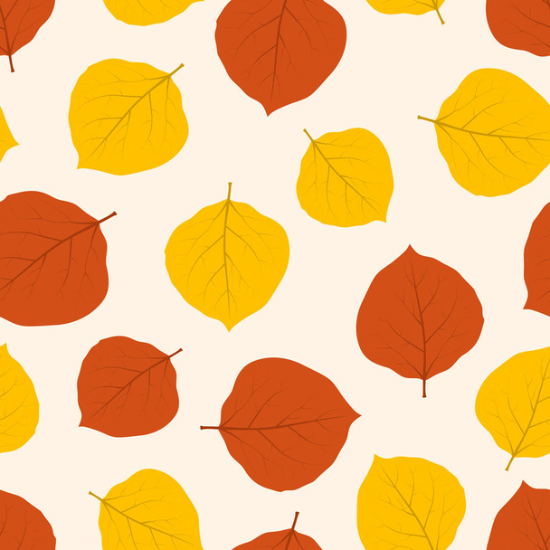 Autumn Leaves seamless pattern. Abstract vector background - Вектор, зображення