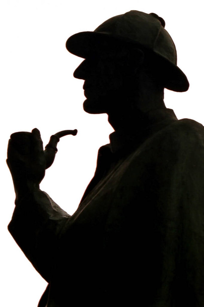 Siluetti leikattu ulos Sherlock Holmes kuva
. - Valokuva, kuva