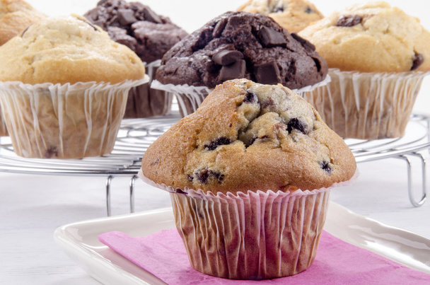 brusinkový a čokoládový muffin - Fotografie, Obrázek