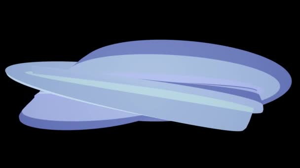 weiche Farben flach 3d gekrümmte Regenbogenbonbons nahtlose Schleife abstrakte Form Animation Hintergrund neue Qualität universelle Bewegung dynamische animierte bunte fröhliche Video - Filmmaterial, Video