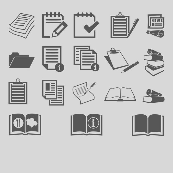 Iconos de documento ilustración simple
 - Vector, Imagen