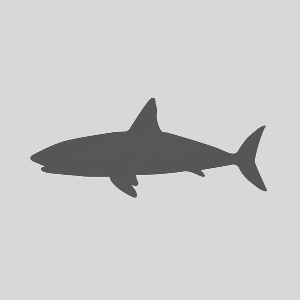 サメ ベクトル アイコン シンプルなイラスト - ベクター画像