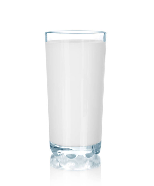 Glass of milk isolated on white  - Zdjęcie, obraz