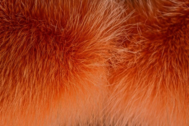 red texture of long fur on clothes - Photo, Image