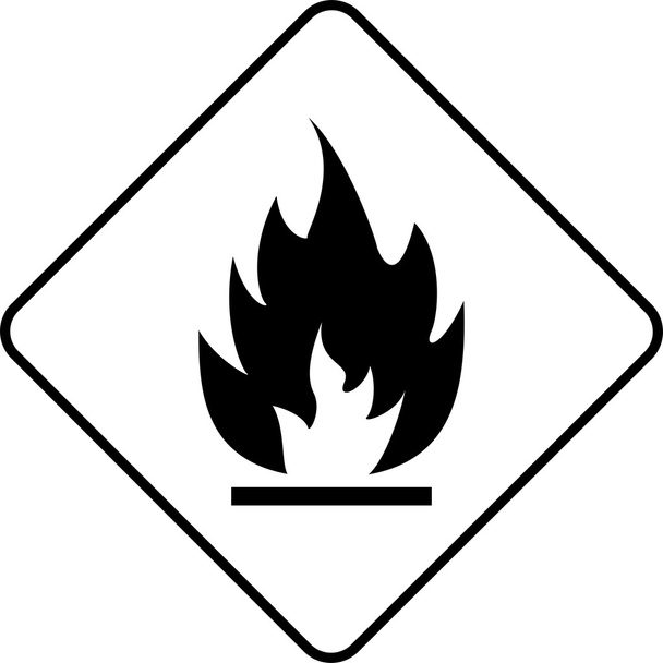 Warning symbol flame - Photo, Image