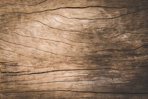 古い木材のテクスチャ、汚れた表面の木製の背景、茶色の木暗いスタイル - 写真・画像