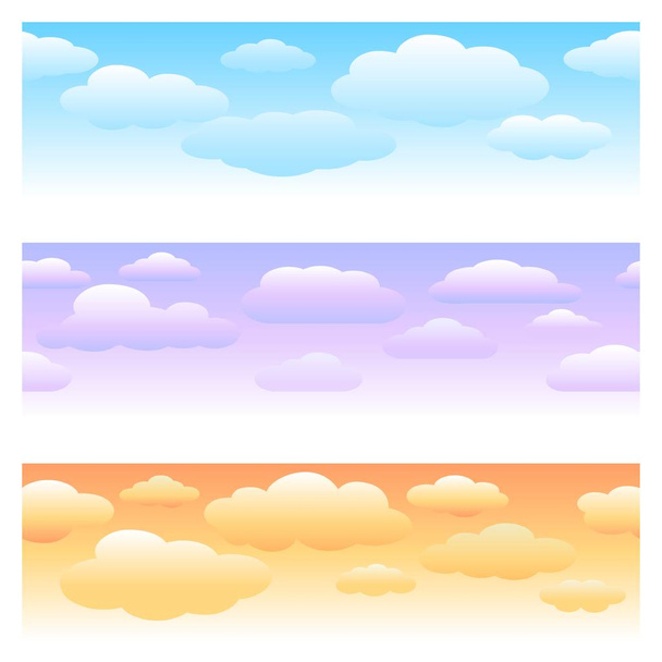 Nubes patrones horizontales sin costura
 - Vector, imagen