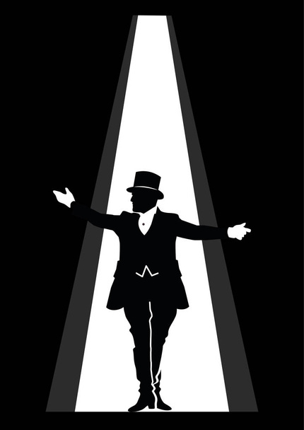 Retro style illustration of a ringmaster - Vector, Image