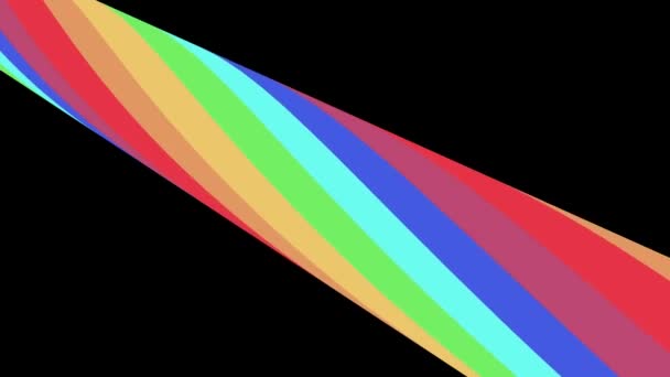 Soft colors flat 3D tube rainbow candy seamless loop abstract shape animation diagonal background new quality universal motion dynamic animated colorful joyful video footage - Footage, Video