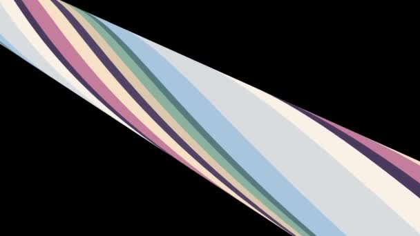 weiche Farben flach 3d Rohr Regenbogenbonbons nahtlose Schleife abstrakte Form Animation diagonaler Hintergrund neue Qualität universelle Bewegung dynamisch animierte bunte fröhliche Videoaufnahmen - Filmmaterial, Video