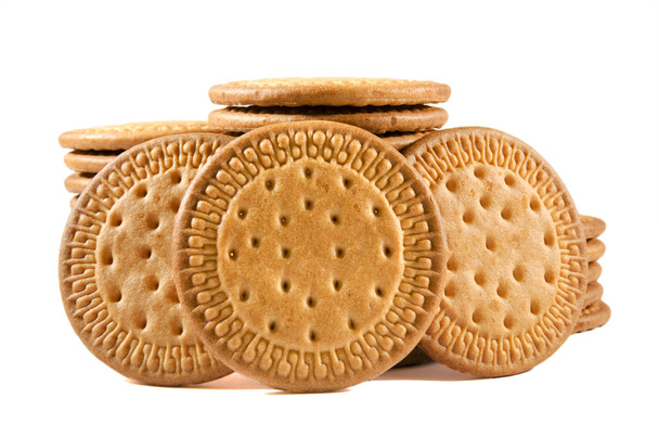 Group of biscuits on white isolated background - Photo, Image