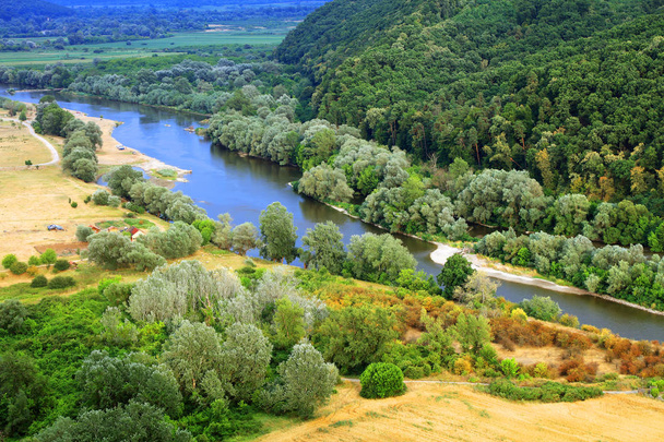 Dolina rzeki Mures w Europie Arad, Rumunia, - Zdjęcie, obraz