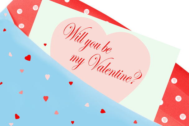 wirst du mein valentine sein? Karte - Foto, Bild