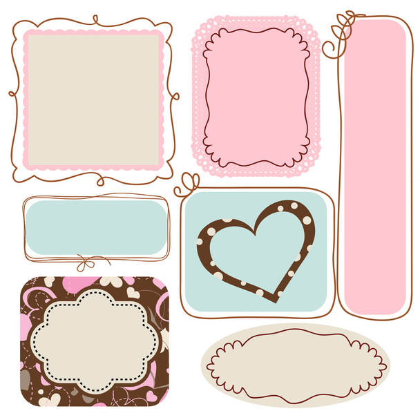 Blank cute frames for text - Vector, Image