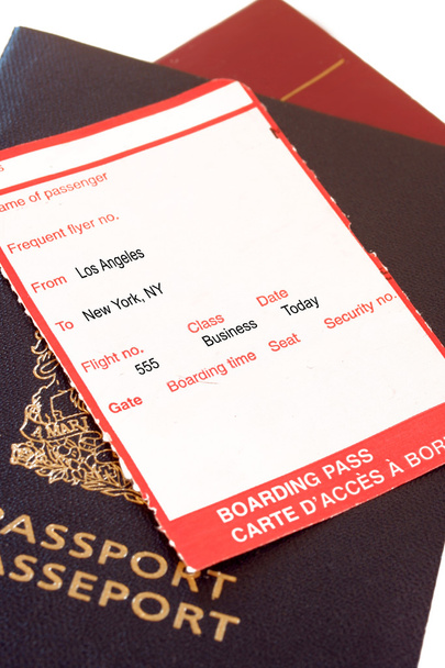 Los Angeles, New York boarding pass - Photo, Image