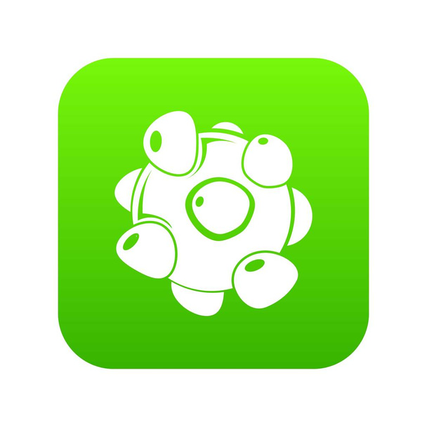 Coronavirus icon green vector - Vetor, Imagem