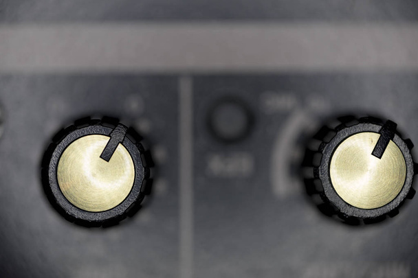 Amplifier knobs with shallow depth of field - Photo, Image