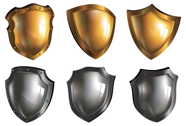 Golden & Iron Shield, illustrazione vettoriale eps 10
 - Vettoriali, immagini
