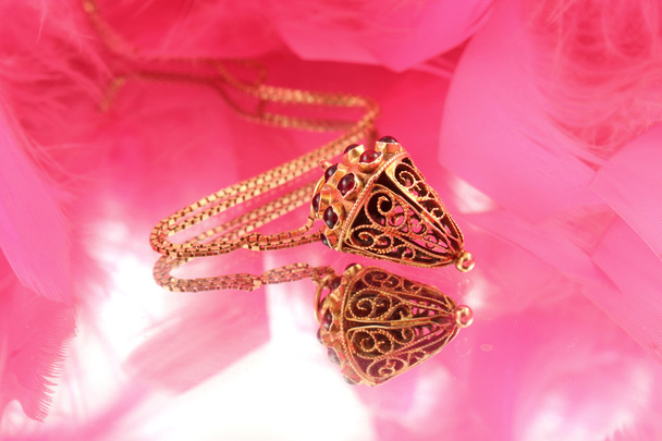 Intricate gold necklace - Photo, Image