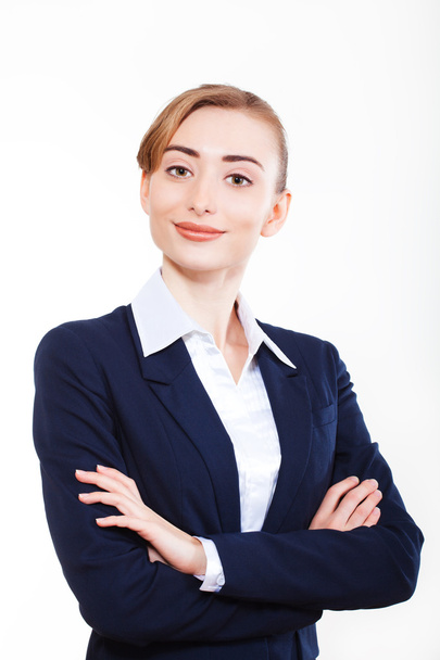 Cute business woman smiling for your advertisement - Valokuva, kuva