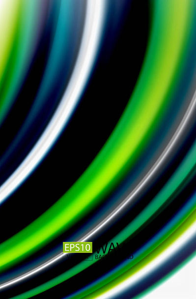 Кольорові хвилі веселки, векторний розмитий абстрактний фон
 - Вектор, зображення