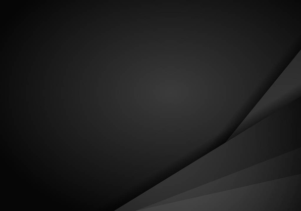 abstract metallic modern black frame design innovation concept layout background. Technology background with metallic banner. Dark abstract background. Vector illustration EPS 10. - Vecteur, image
