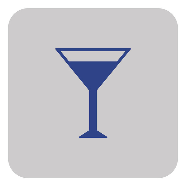 Cartel de copa de cóctel con icono de vodka martini. Ilustración del vector
 - Vector, imagen