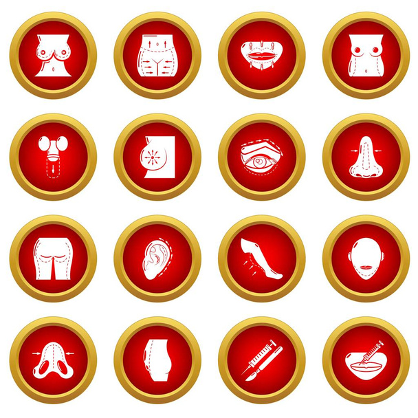 Body parts icons set. Simple illustration of 16 body parts vector icons for web - Διάνυσμα, εικόνα
