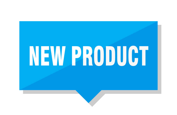 new product blue square price tag - Vektor, Bild