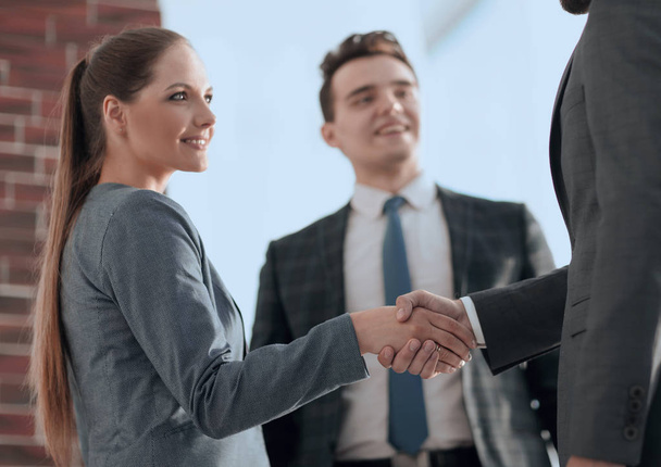business concept .handshake financial partners. - Fotó, kép