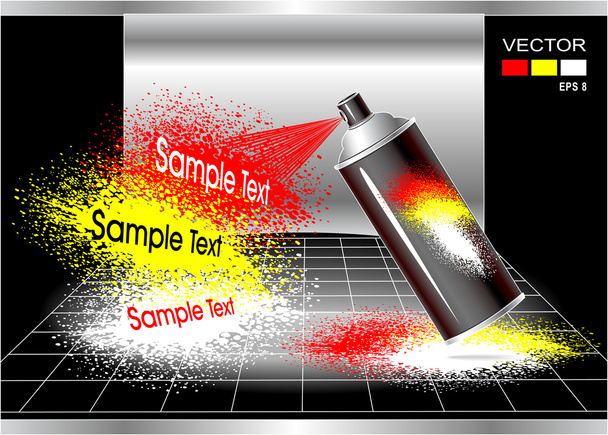 Concept Aerosol spray painter - Vector, Image