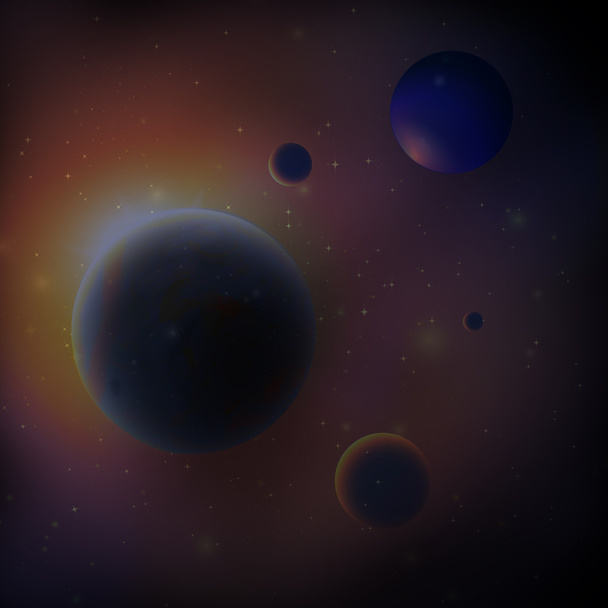 Universe with planets - Φωτογραφία, εικόνα