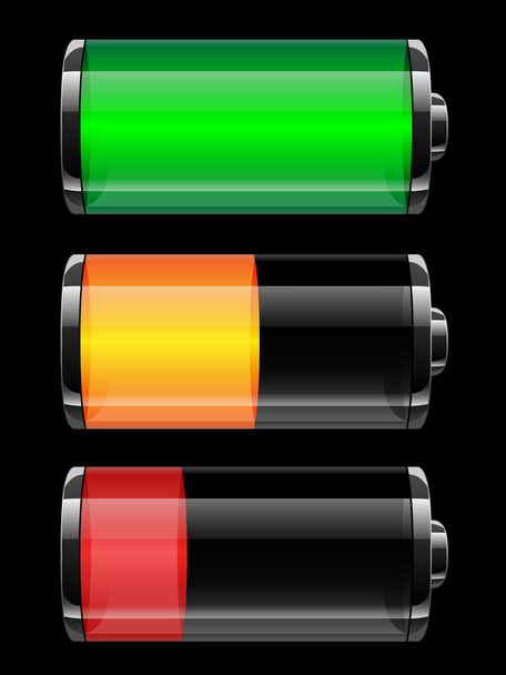バッテリーの充電ステータス - ベクター画像