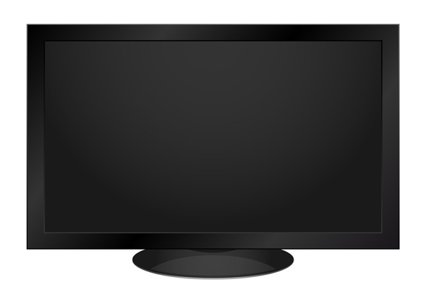 negro lcd tv - Vector, imagen