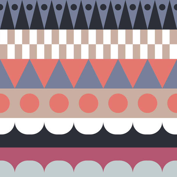 Color block rows seamless vector pattern. - Vector, Image