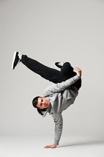 cool b-boy standing in freeze - Photo, Image