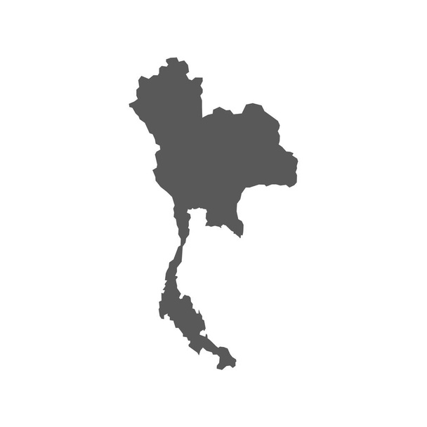 Vector Tailandia mapa aislado en la espalda blanca
 - Vector, Imagen