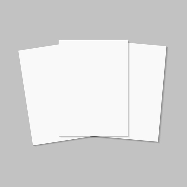 Papieren lijst met schaduw. Vectorillustratie - Vector, afbeelding