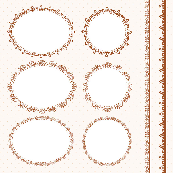 Set of lacy napkins - Vector, Imagen