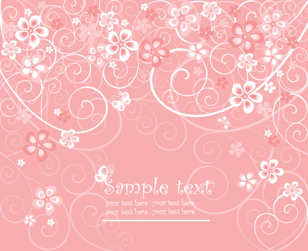 Beautiful pink card - Vector, Image